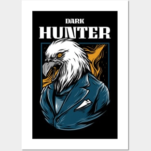 Dark Hunter / Cartoon Eagle Design / Night Bird / Urban Streetwear Style Posters and Art